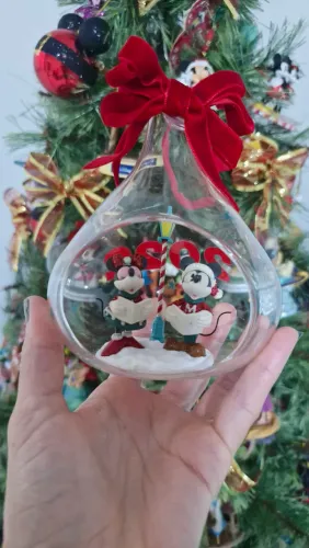 Mickey e Minnie Mouse Vidro Cúpula