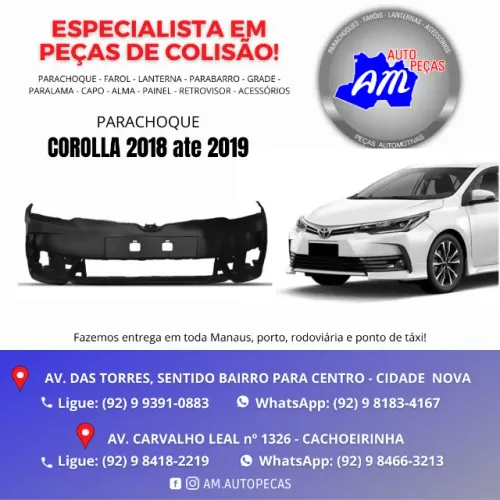 parachoque corolla 2018 2019 