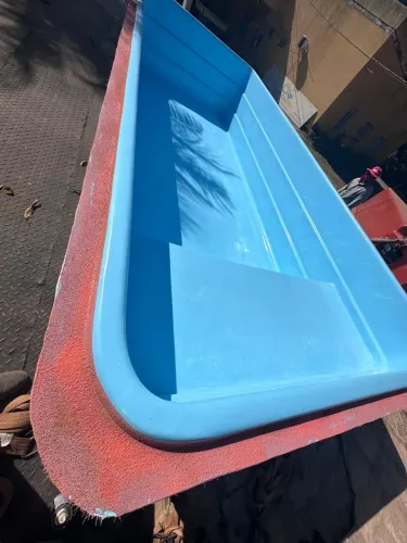 Piscina de fibra instalada 6 metros