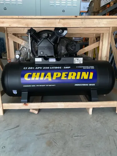 Compressor 250L Chiaperini 20pcm Motor 5CV Industrial 175psi - Novo 