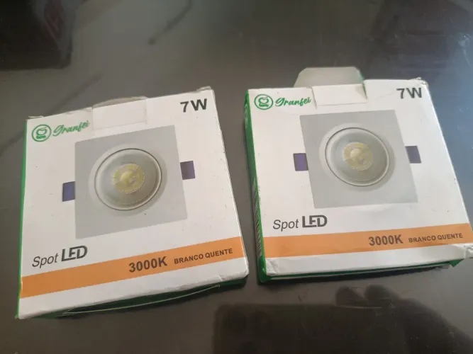 Spot 7w embutir branco bivolt luminária de led
