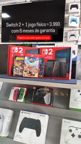 Switch 2 + 1 jogo físico c/ garantia 