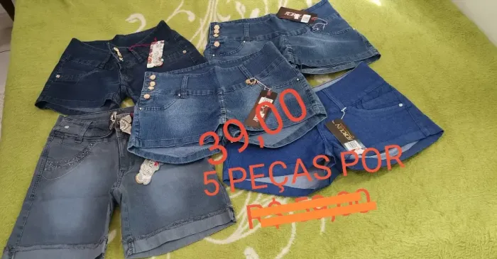 Lote Shorts Feminino c/ 5 peças Ref. 12