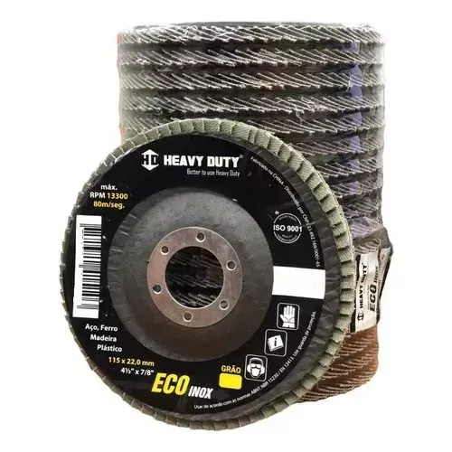 Disco Flap 10 Uni 115.22,2 Grão 40 4/ 1/2 Heavy Duty