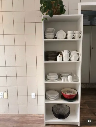 Estante multi uso MDF organizadora branca para cozinha