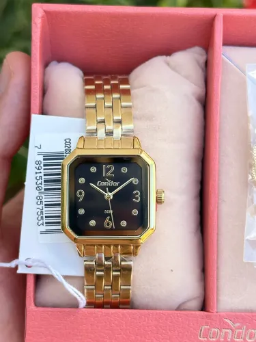 Relógio condor Feminino 28mm Dourado novo