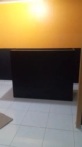 Balcão caixa MDF preto novo