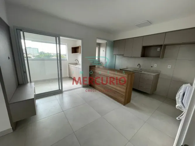 Apartamento para aluguel com 1 quarto, sala com cozinha integrada, completo em armários, v