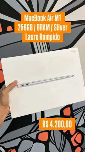 MacBook Air M1 / 256GB / 8GB RAM / Lacre Rompido / Loja Física