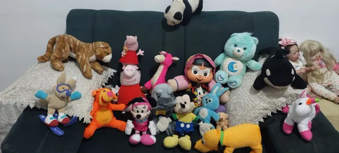 Bonecos pelúcias originais e raros