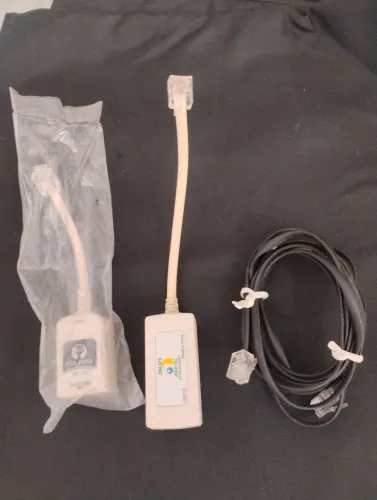 Kit conectores filtros de telefone rj11 + cabo 1,80m