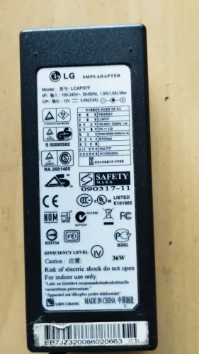 Fonte 12v 3.A para TV e Monitor LG (bivolt)