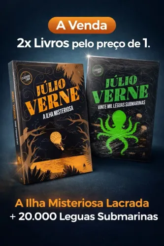 2x Livros Julio Verne - A Ilha Misteriosa + 20 mil leguas submarinas