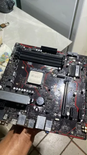 Placa mãe Asus b450m + processador ryzen 5 5600g