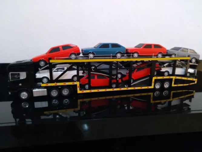 Miniatura Caminhão Scania Cegonha Controle Remoto