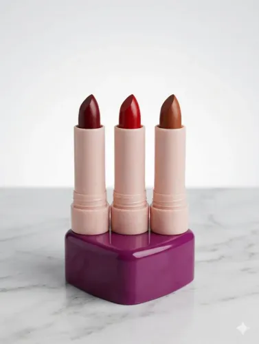 Kit 3 batom bala linha rosa Ruby Rose. Novo. Lacrado