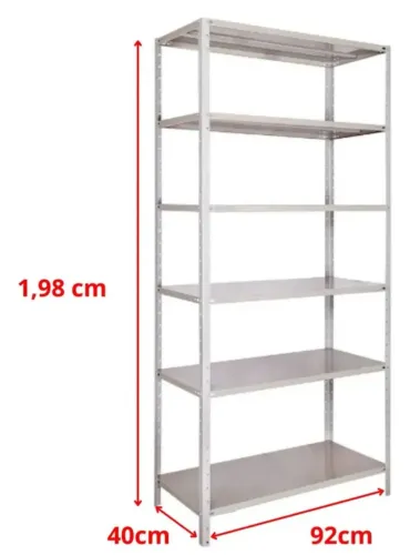 Estante de aço 6 prateleira reforçada