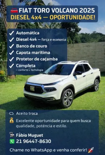Fiat Toro Volcano 2.0 16V 4X4 TB Diesel Aut. 2025