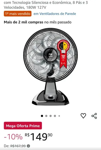 Ventilador Wap 127 v novo <br><br>Retirada em Nova Parnamirim <br><br>Aceito Cartão