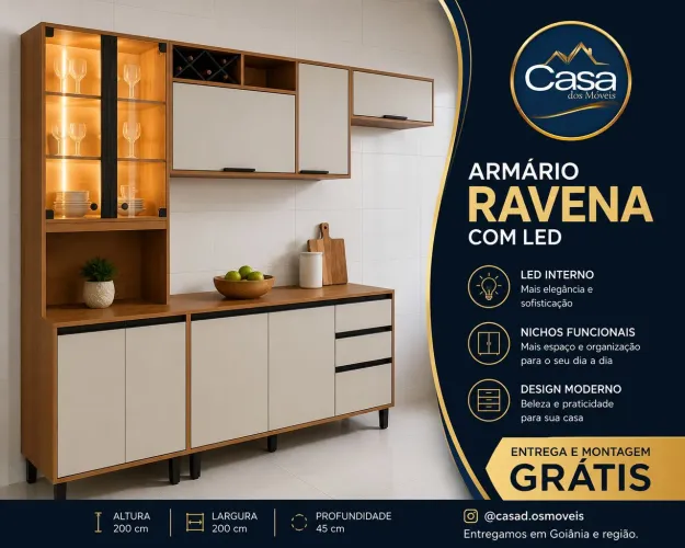 Armário Ravena com Led