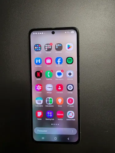 Smartphone Samsung Galaxy Z Flip 3, Cor Bege, 5G