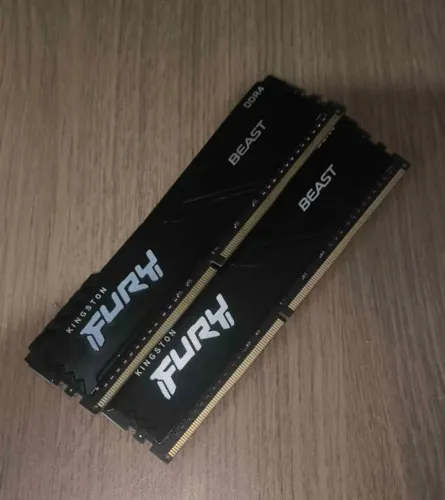 Memória RAM Kingston Fury Beast, 32GB (2x16), 3200MHz, DDR4, CL16