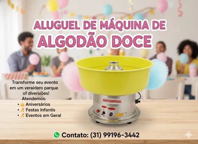 Aluguel de máquina de algodão doce