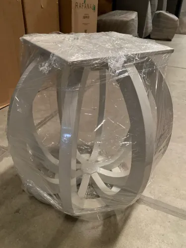 Base de mesa de jantar em laca off white