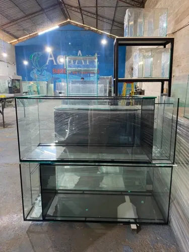 Aquário 120x50x50 com sump lateral pronto a entrega