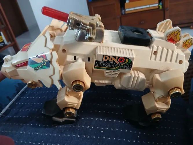 Dino Fighter anos 90 - brinquedo vintage - leia
