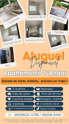Aluguel de apartamento andar superior na Estrada de Santo Antônio