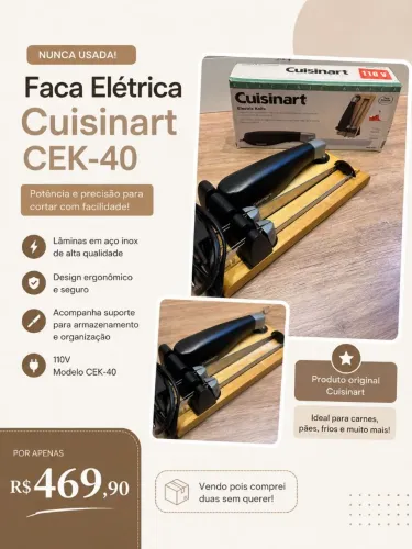Faca Elétrica Cuisinart CEK-40<br><br>Cuisinart CEK-40