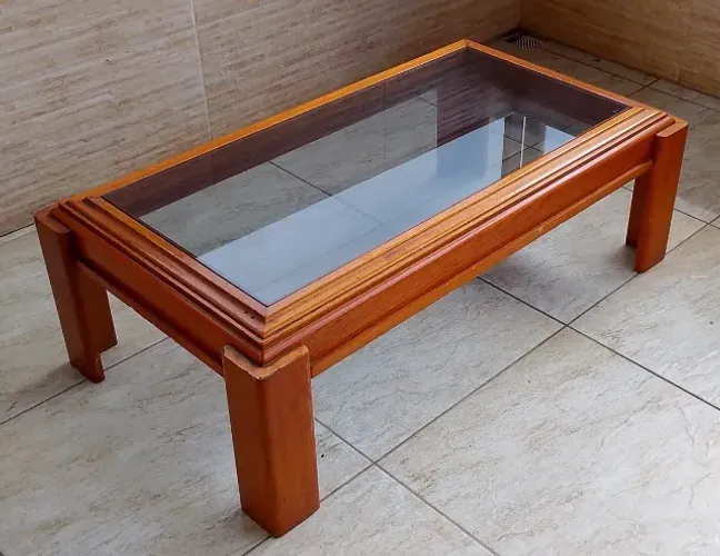 Mesa de centro (Cerejeira + Tampo de vidro)