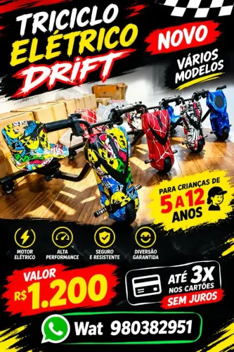 Triciclo eletrico drift novo