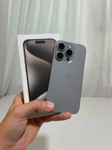 iPhone 15 Pro Titânio Natural 128GB - 86% IMPECÁVEL