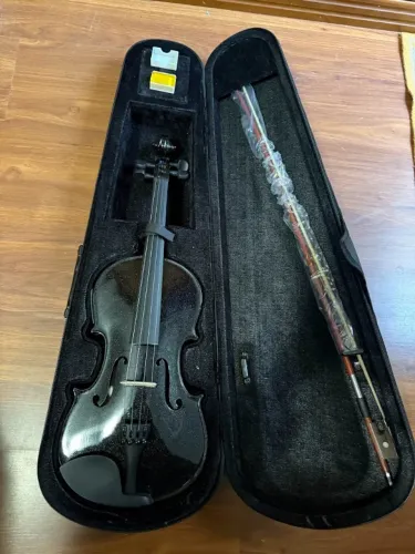 violino 4/4 eletrico e acustico luthieria prosperar madeira spruce estojo temico arco de c