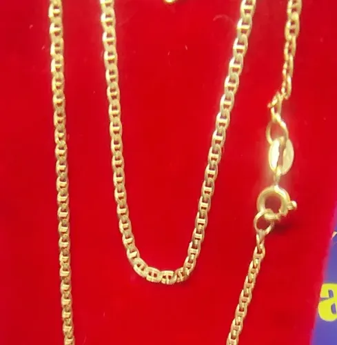 Cordão laminado Piastrine Gargantilha Feminina Ouro 18 Kilates Peso 2.80 Gramas 45 Cm 1.7 