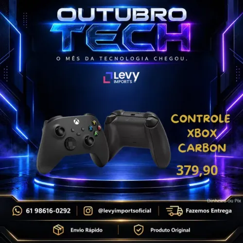 Controle Sem Fio Xbox Original - Carbon Black