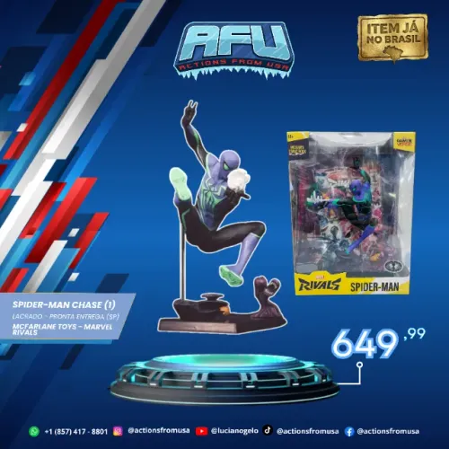 Mcfarlane Toys Marvel Rivals Platinum Edition - Spider-Man Chase (Roxo E Verde)