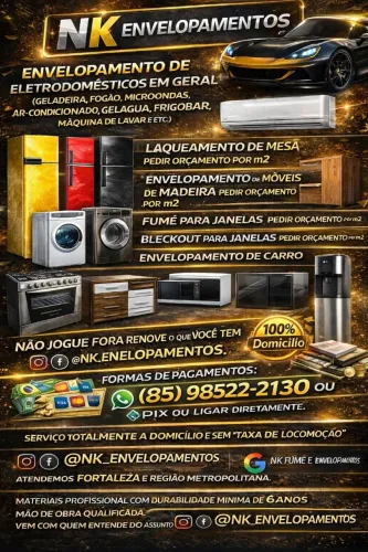 Envelopamento de geladeira e eletros em geral!