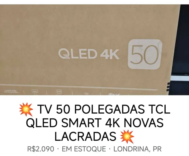 Tv 50 polegadas QLED TCL SMART 4K