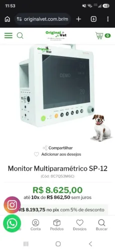 Monitor multiparametrico sp12
