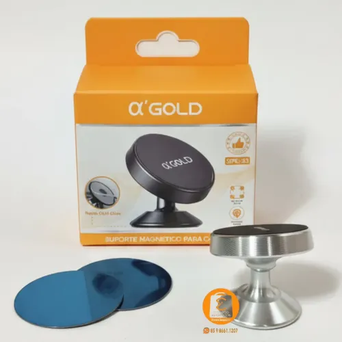 Suporte Magnético para Painel Veicular, base Carro 360° Ajustável