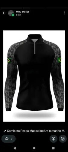 Camiseta Pesca Masculino Uv