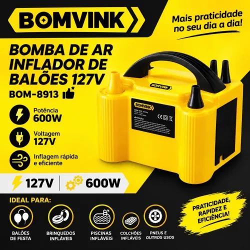 Bomba de ar inflador de balões 127v 600w