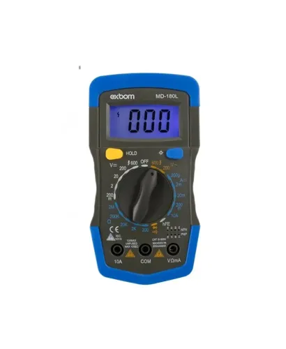MULTÍMETRO DIGITAL COM ILUMINAÇÃO BIP PROFISSIONAL PORTÁTIL MD-180L