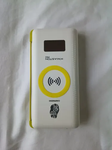 Carregador portátil H'Maston 10.000 mah por cabo e indução magnética 