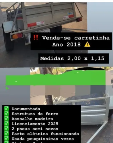 Carretinha reboque 