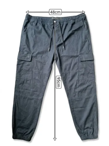 Calça cargo azul jogger GG