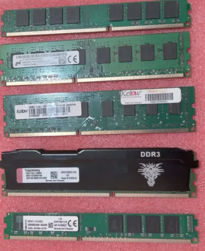 MEMORIAS DDR 3 SEM FUNCIONAR 5 UNIDDE DE 8, 4 GBNAU GERA VIDEO